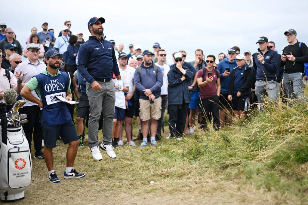 Shubhankar Sharma jumps at Royal Troon